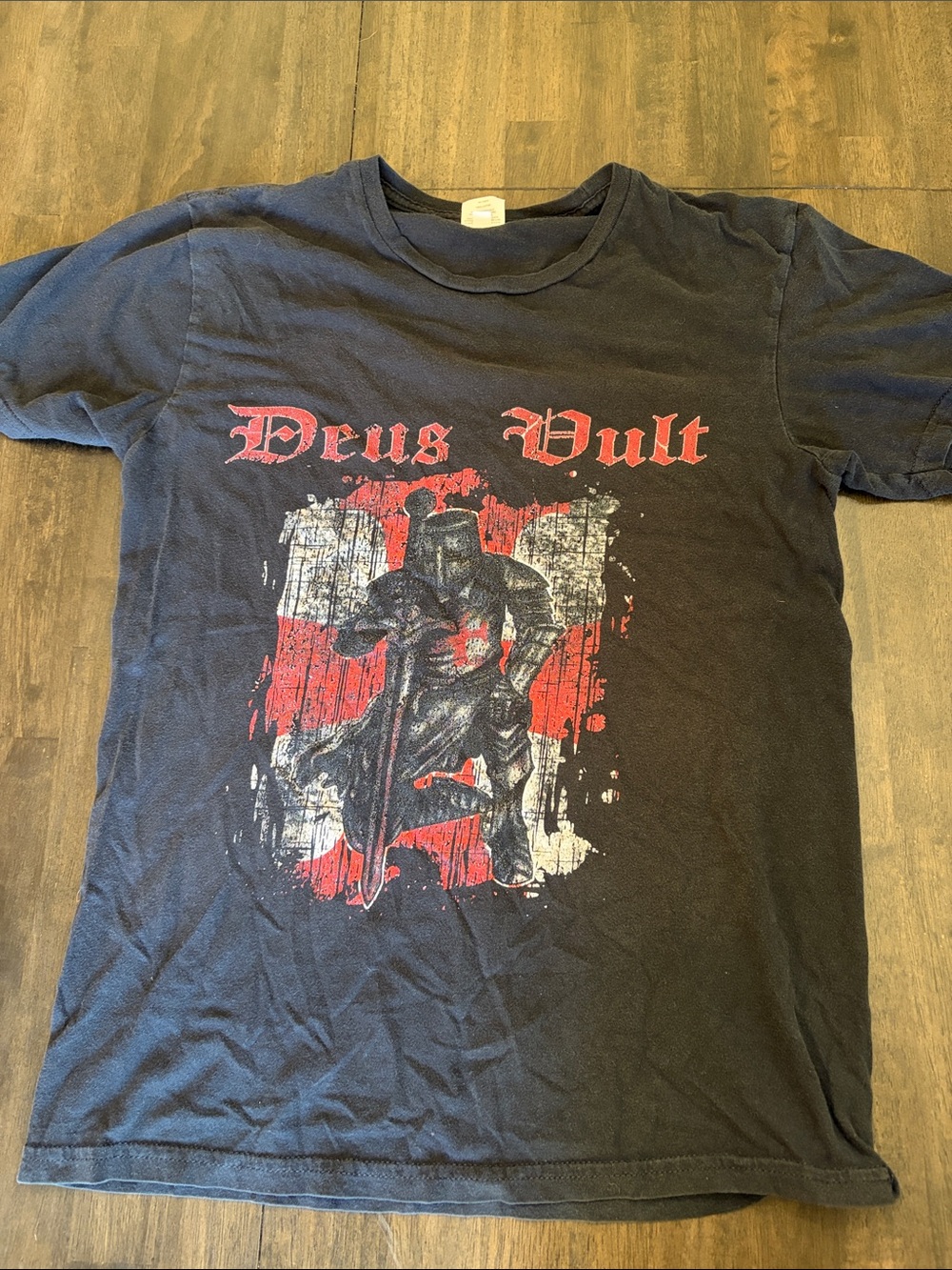 Graphic Tee - Black with Red and White Print